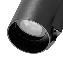Ulkoseinälamppu CAN, musta, 1-lamppuinen, Ø 8 cm IP65 metalli GU10