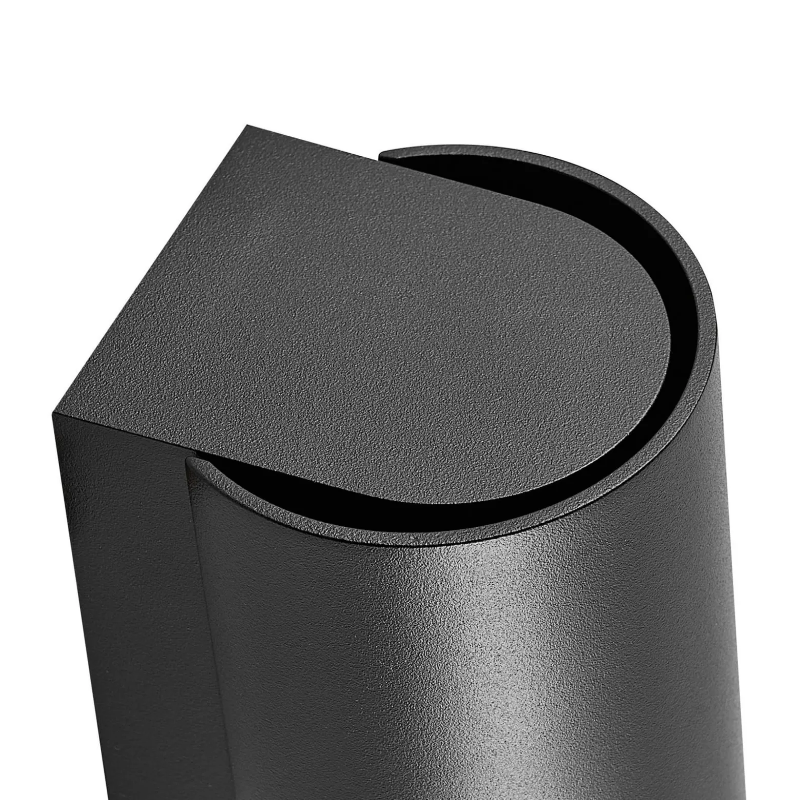 Ulkoseinälamppu CAN, musta, 1-lamppuinen, Ø 8 cm IP65 metalli GU10