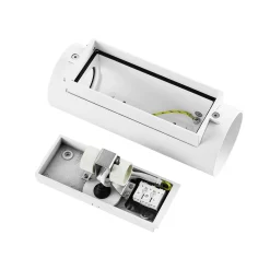 Ulkoseinälamppu CAN, valkoinen, 2-lamppuinen, Ø 8 cm, IP65, metalli, GU10