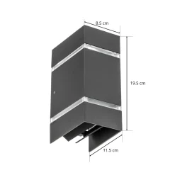 Ulkoseinälamppu Cremona korkeus 19,5cm