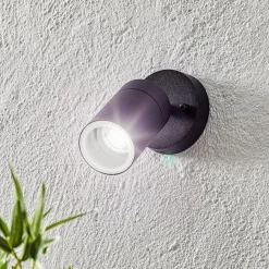 Ulkoseinälamppu New Modena, GU10-spotti, musta