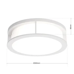Ulkoseinävalaisin Henry, Ø 30 cm valkoinen