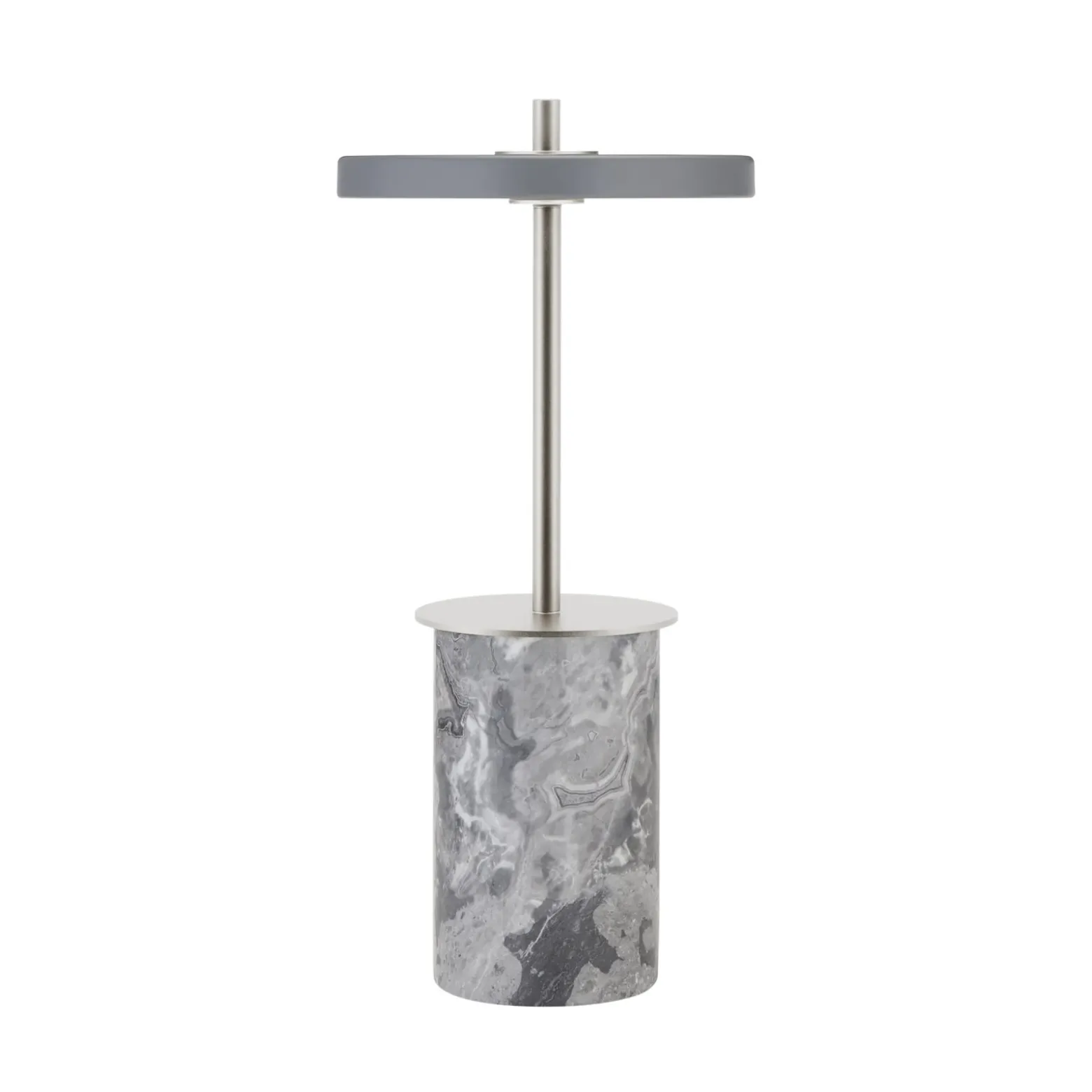 UMAGE akkulamppu Asteria MOVE MINI, marmorinharmaa/teräs, IP44