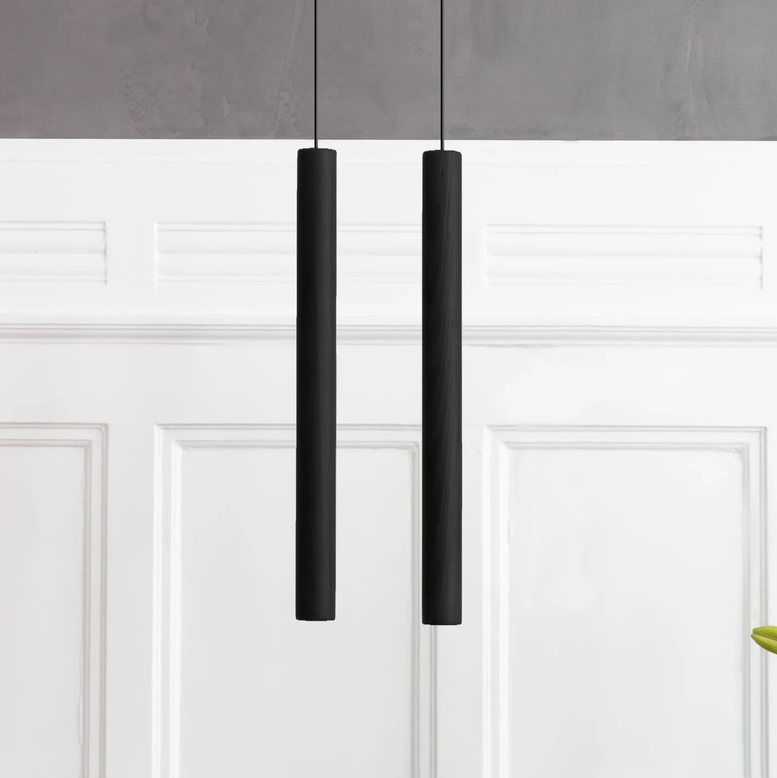 UMAGE Chimes Tall LED-riippuvalaisin musta tammi