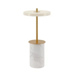 UMAGE LED-ladattava pöytävalaisin Asteria Move Mini, valkoinen 26 cm IP44