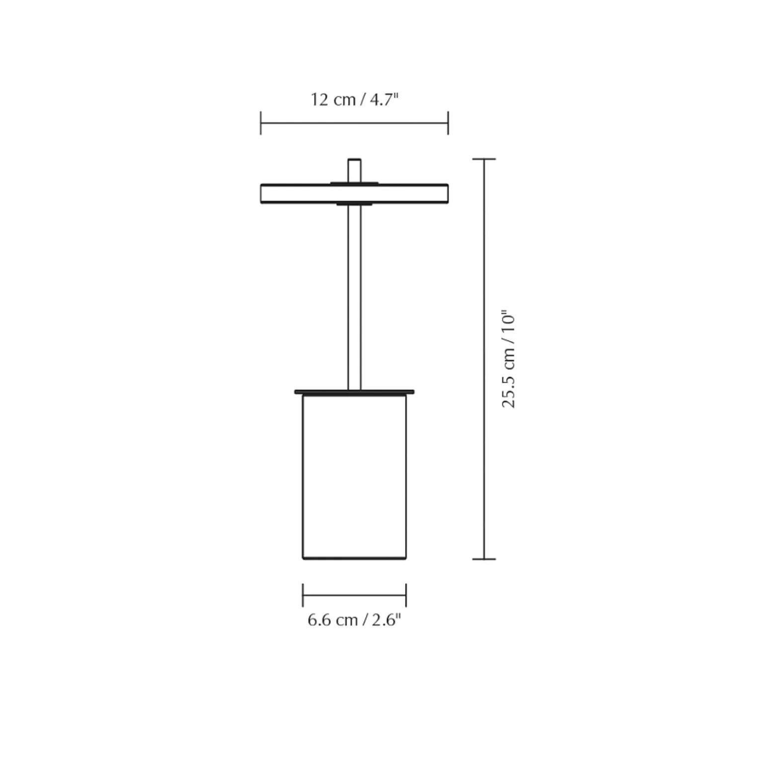 UMAGE LED-ladattava pöytävalaisin Asteria Move Mini, valkoinen 26 cm IP44