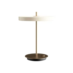 UMAGE LED-pöytävalaisin Asteria Table, USB, helmiäisvalkoinen/messinki