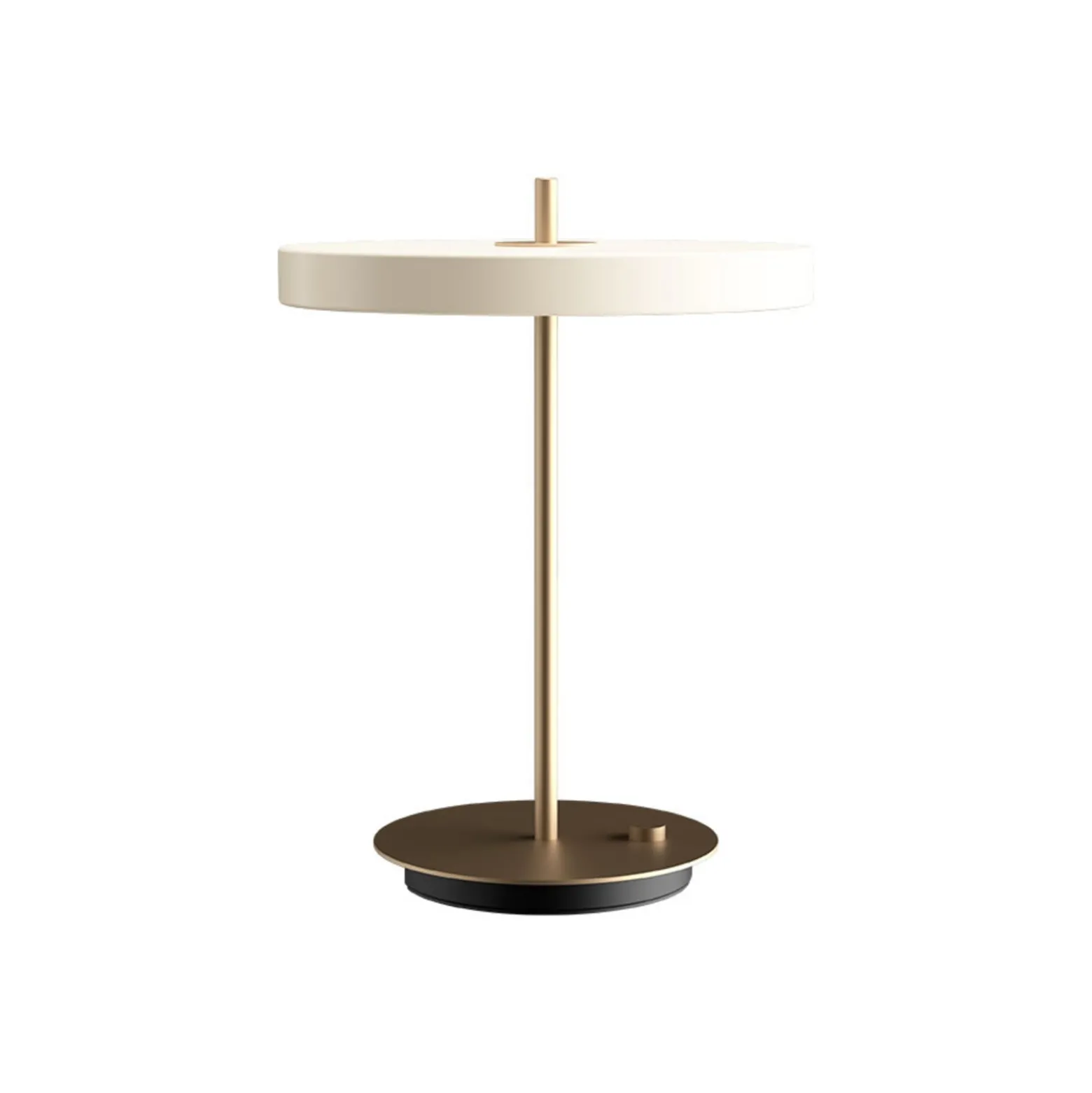 UMAGE LED-pöytävalaisin Asteria Table, USB, helmiäisvalkoinen/messinki