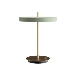 UMAGE LED-pöytävalaisin Asteria Table, USB, vaaleanvihreä/messinki