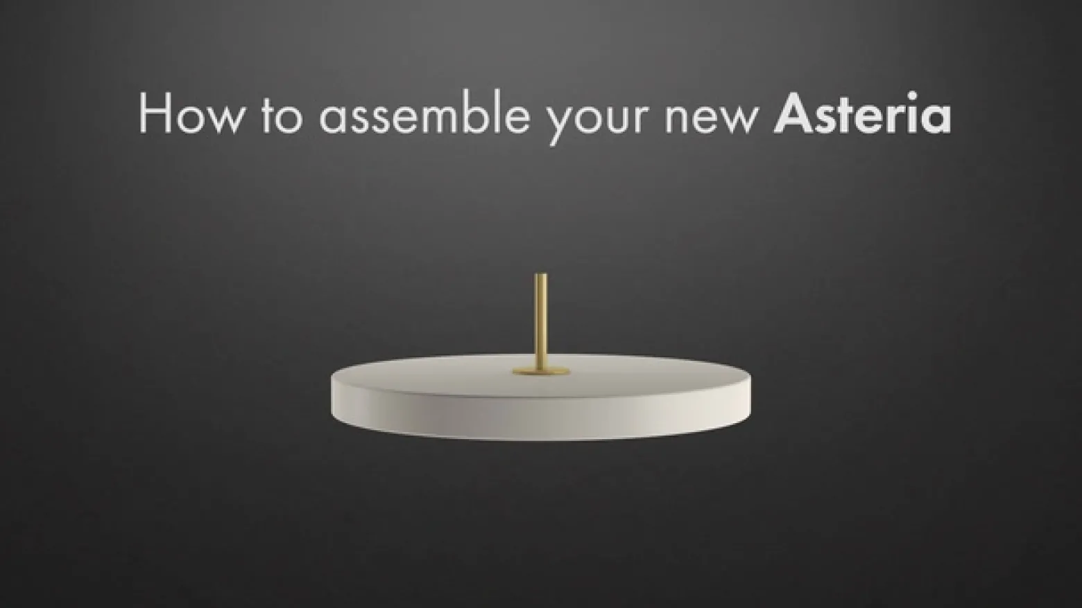 UMAGE LED-riippuvalaisin Asteria Mini, helmenvalkoinen/messinki, Ø 31 cm
