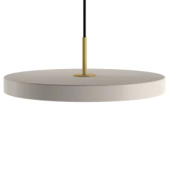 UMAGE LED-riippuvalaisin Asteria Mini, helmenvalkoinen/messinki, Ø 31 cm