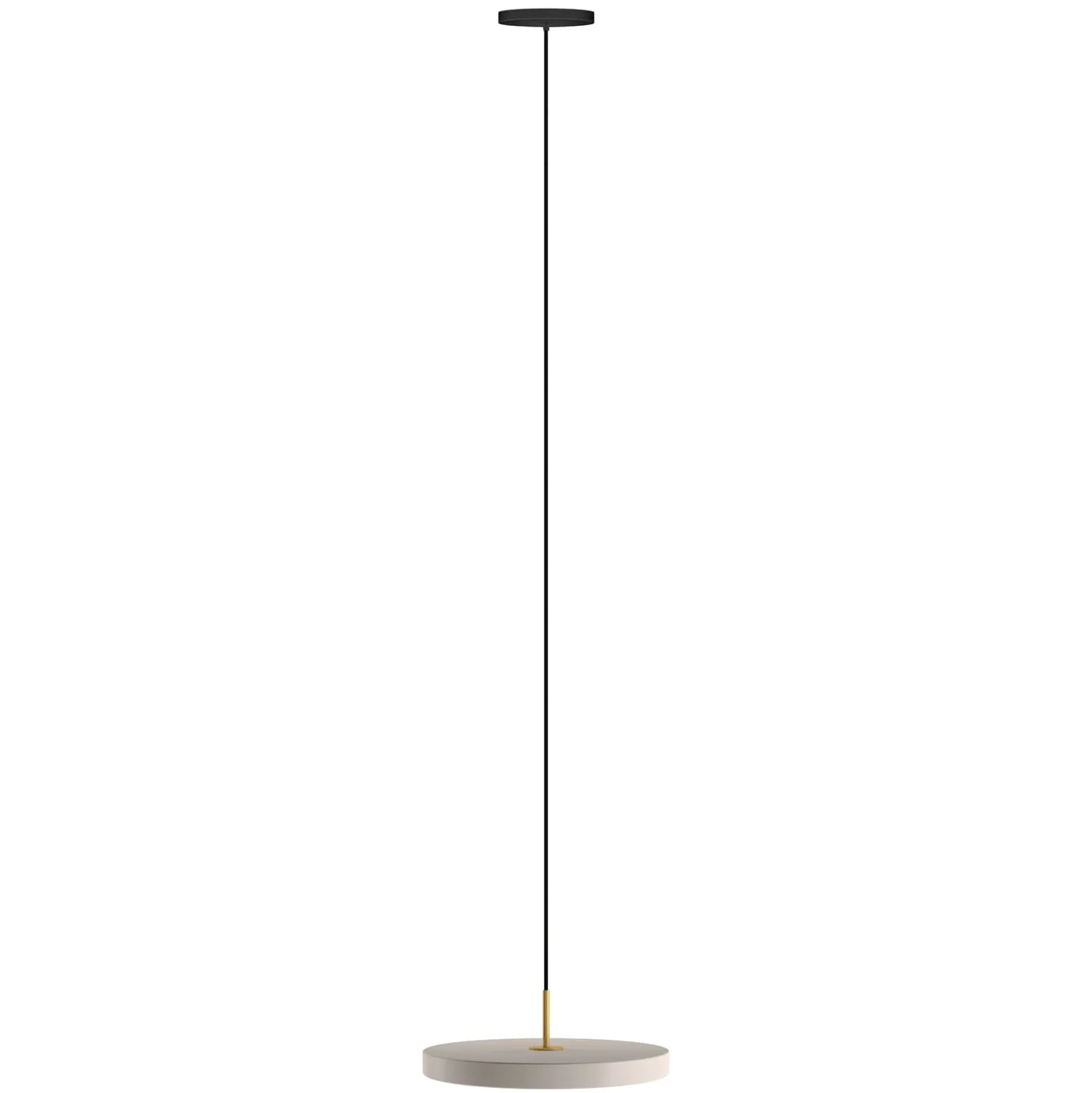 UMAGE LED-riippuvalaisin Asteria Mini, helmenvalkoinen/messinki, Ø 31 cm