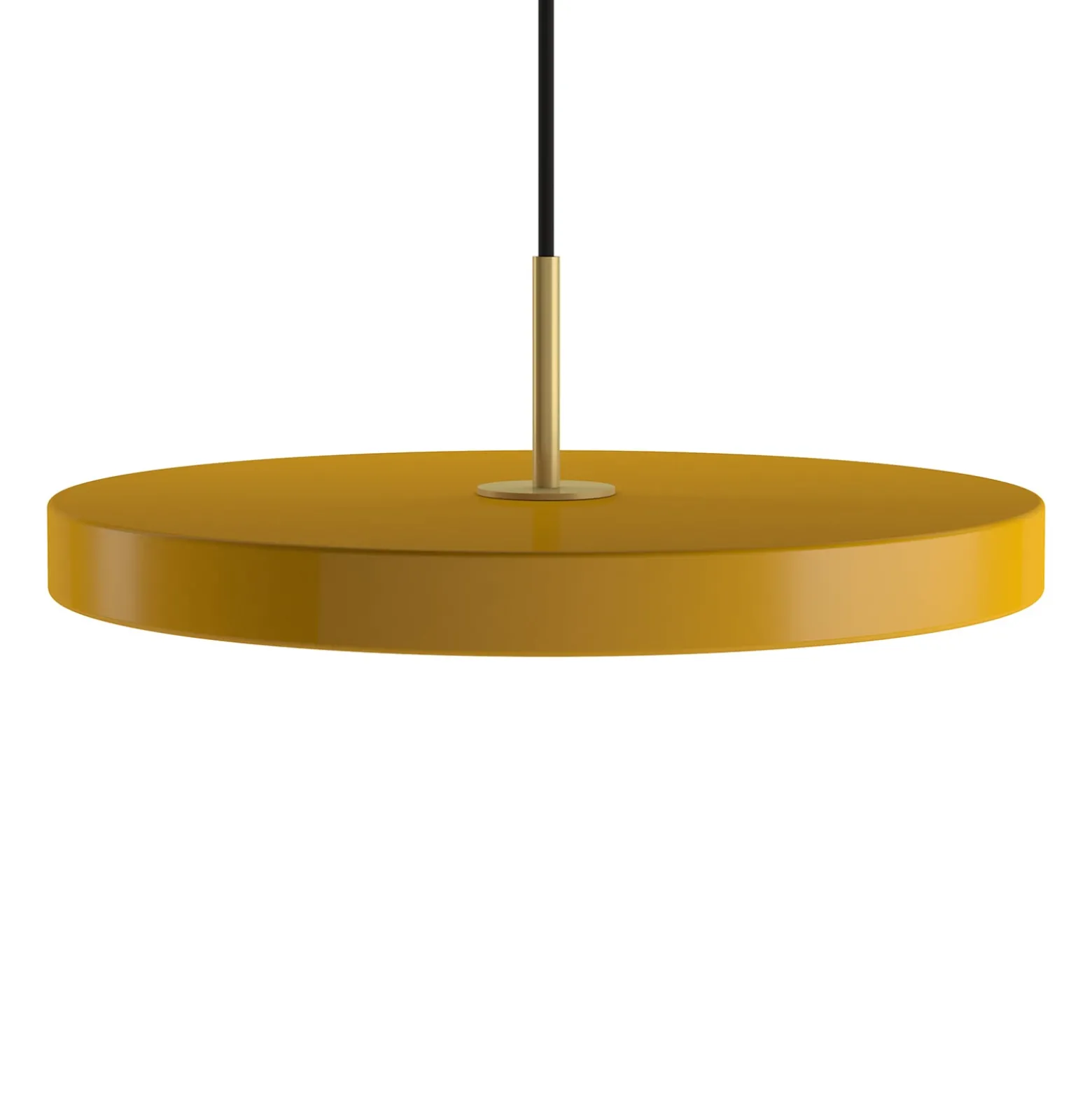 UMAGE LED-riippuvalaisin Asteria Mini safraninkeltainen/messinki Ø 31 cm
