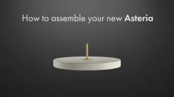 UMAGE LED-riippuvalaisin Asteria Mini safraninkeltainen/messinki Ø 31 cm