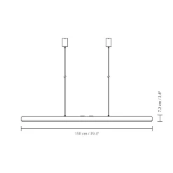UMAGE LED-ripustusvalaisin Hazel Branch, musta/messinki, 150 cm