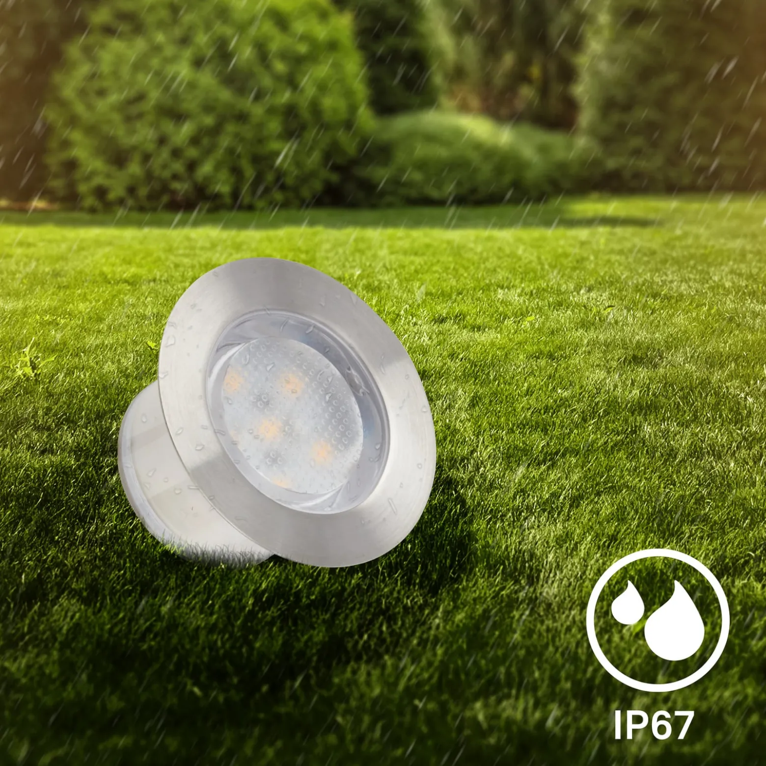 Upotettava LED-kohdevalaisin 3915032 IP67 12 V, 3 kpl, 4,5 cm, ruostumaton teräs