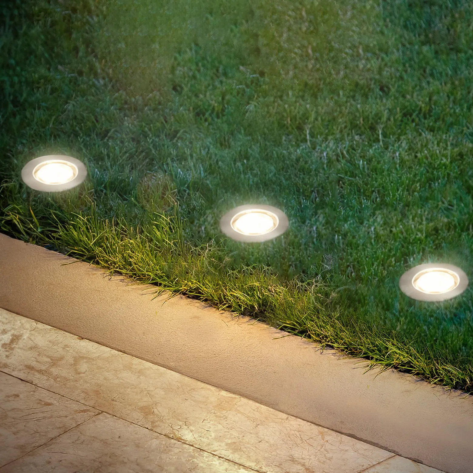 Upotettava LED-kohdevalaisin 3915032 IP67 12 V, 3 kpl, 4,5 cm, ruostumaton teräs