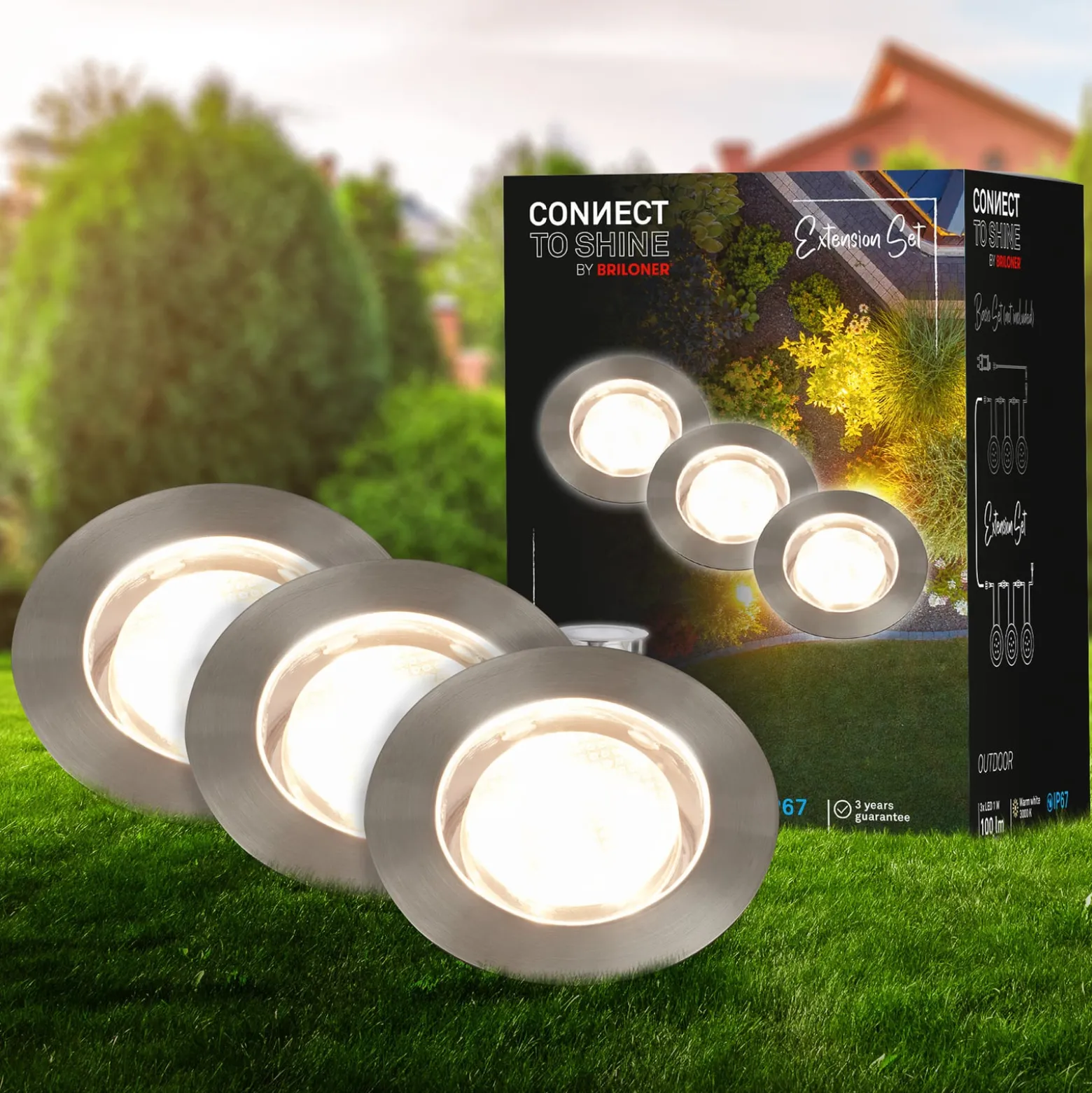 Upotettava LED-kohdevalaisin 3915032 IP67 12 V, 3 kpl, 4,5 cm, ruostumaton teräs