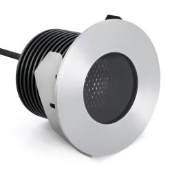 Upotettava LED-kohdevalaisin, nikkeli, Ø 9 cm, alumiini/ruostumaton teräs