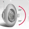 Upotettava LED-kohdevalaisin Slide, 12 kpl:n sarja, mattanikkeli, 3 000 K