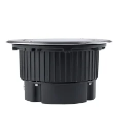 Upotettava LED-lattiavalaisin Gea, Ø 18 cm, 3000K, ruostumaton teräs