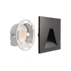 UPOTETTAVA LED-SEINÄVALAISIN SET Alwaid musta 8x8 cm kulma 2,700 K