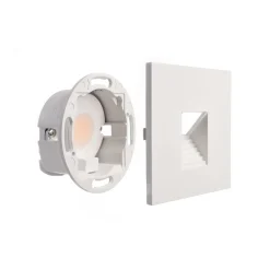 Upotettava LED-seinävalaisin SET Alwaid, valkoinen 8 x 8 cm, taso 2700 K