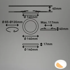 Upotettava LED-valaisin 7609 3,000K/4,000K Ø 14 cm