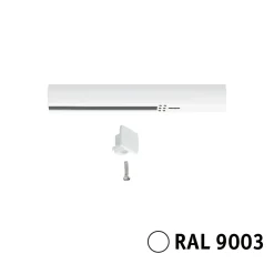 URail päätyosa, signaalivalkoinen, max. 1000 W, päätekansi mukana