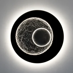 Urano LED-seinävalaisin, ruskea-musta/hopea, Ø 85 cm, rautainen