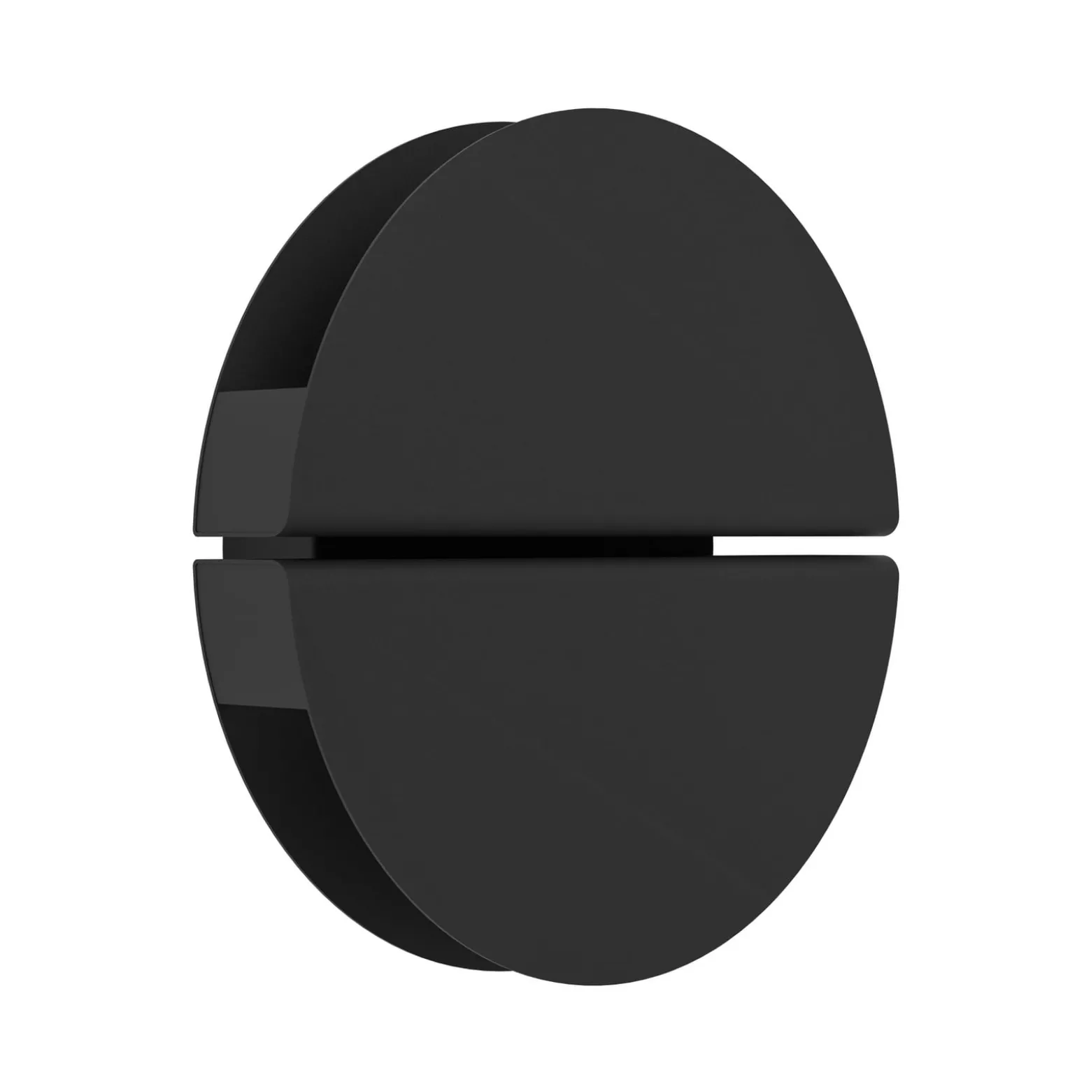 Vascella-LED-ulkoseinälamppu, musta, halkaisija 18 cm, metallia