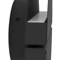 Vascella-LED-ulkoseinälamppu, musta, halkaisija 18 cm, metallia