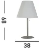 Venice I LED-pöytävalaisin, IP44, valkoinen/hopea