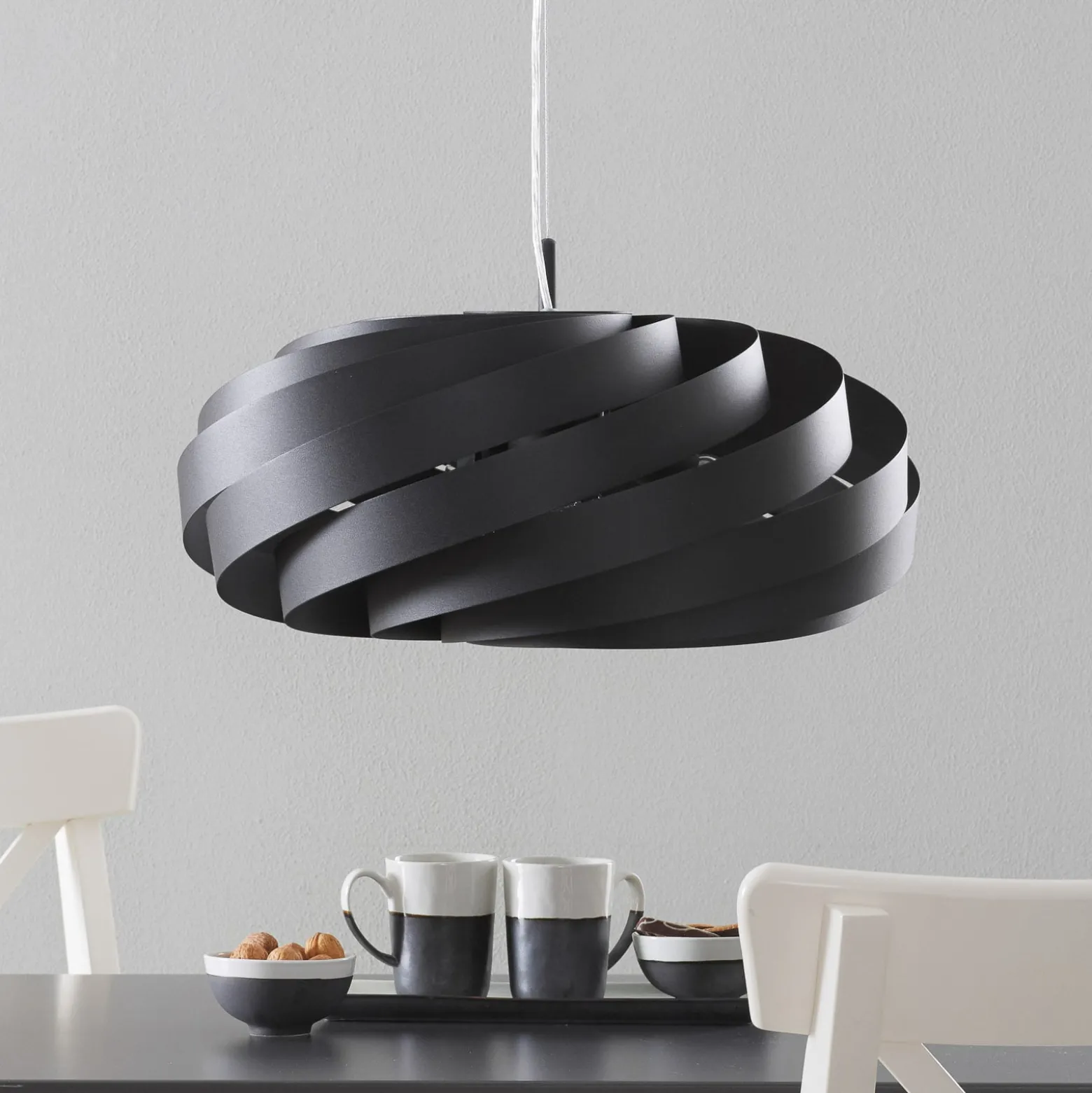 Vento riippuvalaisin, musta, Ø 60 cm, metalli, E27