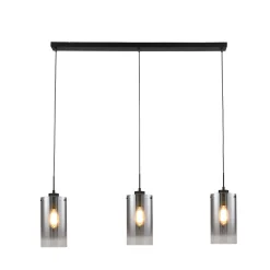 Ventotto riippuvalaisin, musta/savu, pituus 105 cm, 3-valo.