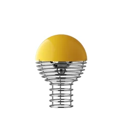 VERPAN LED-akkukäyttöinen pöytävalaisin WIRE, keltainen, korkeus 25 cm, IP44