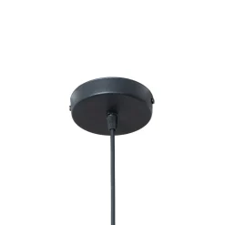 Vertigo-riippuvalaisin, musta, lasi/metalli, E27, Ø 50 cm