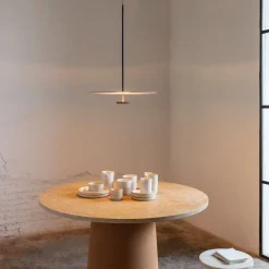 Vibia Flat LED-riippuvalo 1-lamppuinen Ø 55 cm harmaa L1