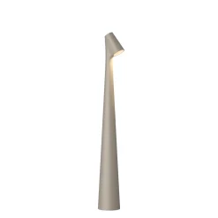 Vibia LED-akkukäyttöinen pöytävalaisin Africa, korkeus 40 cm, tummanbeige