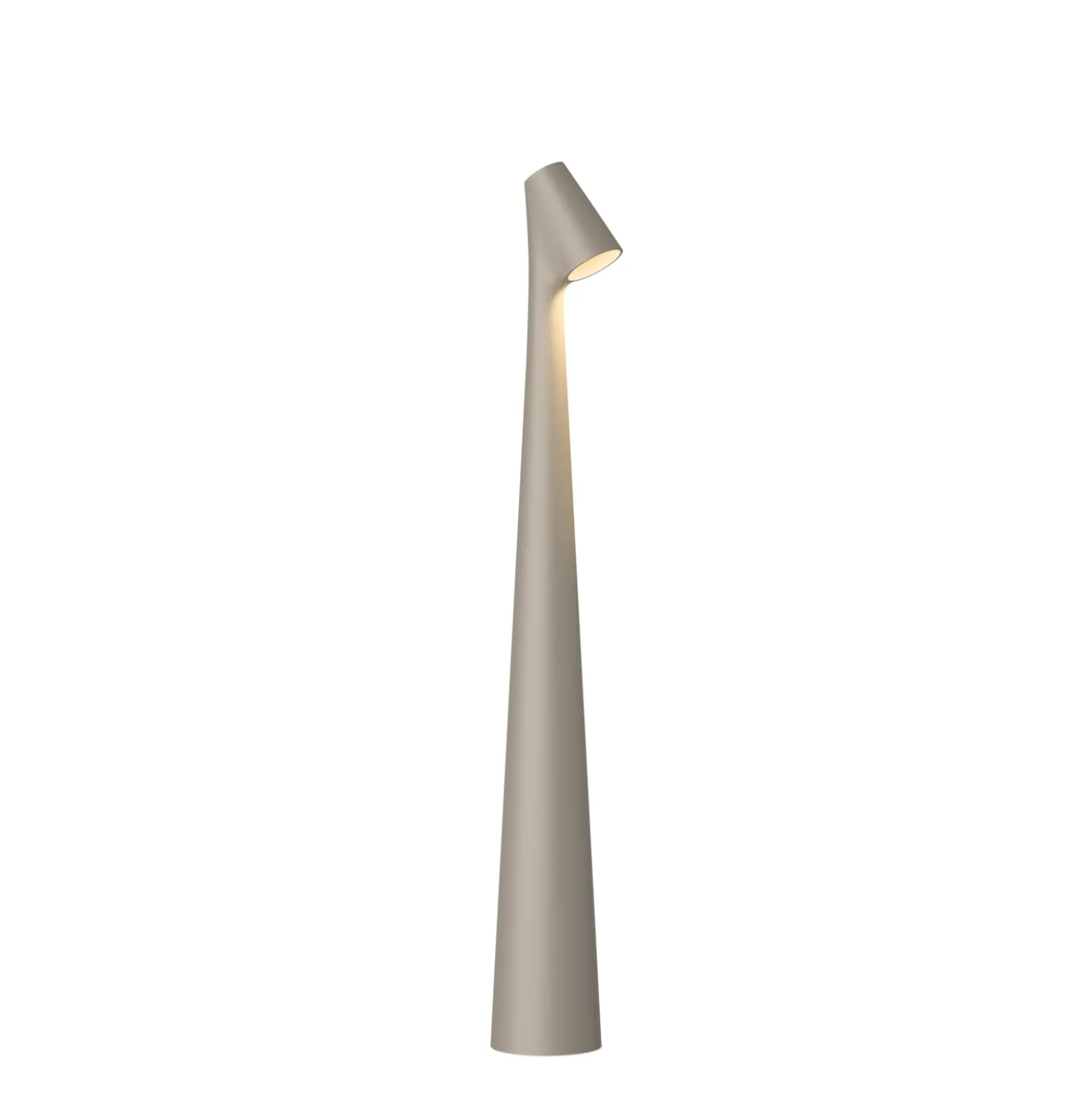 Vibia LED-akkukäyttöinen pöytävalaisin Africa, korkeus 40 cm, tummanbeige