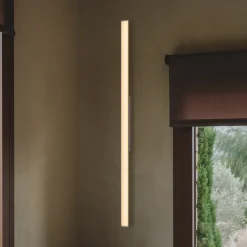 Vibia LED-seinävalaisin SPA, pituus 121 cm, beige, IP44 2700 K