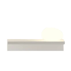 Vibia LED-seinävalaisin Suite, kivi oikealla, valkoinen, 14 cm