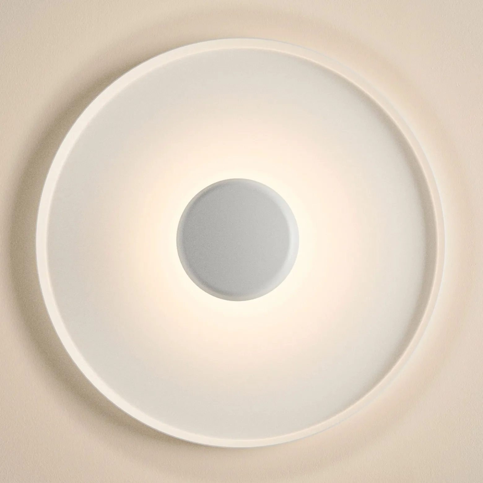 Vibia Top LED-seinävalaisin Ø 60 cm valkoinen