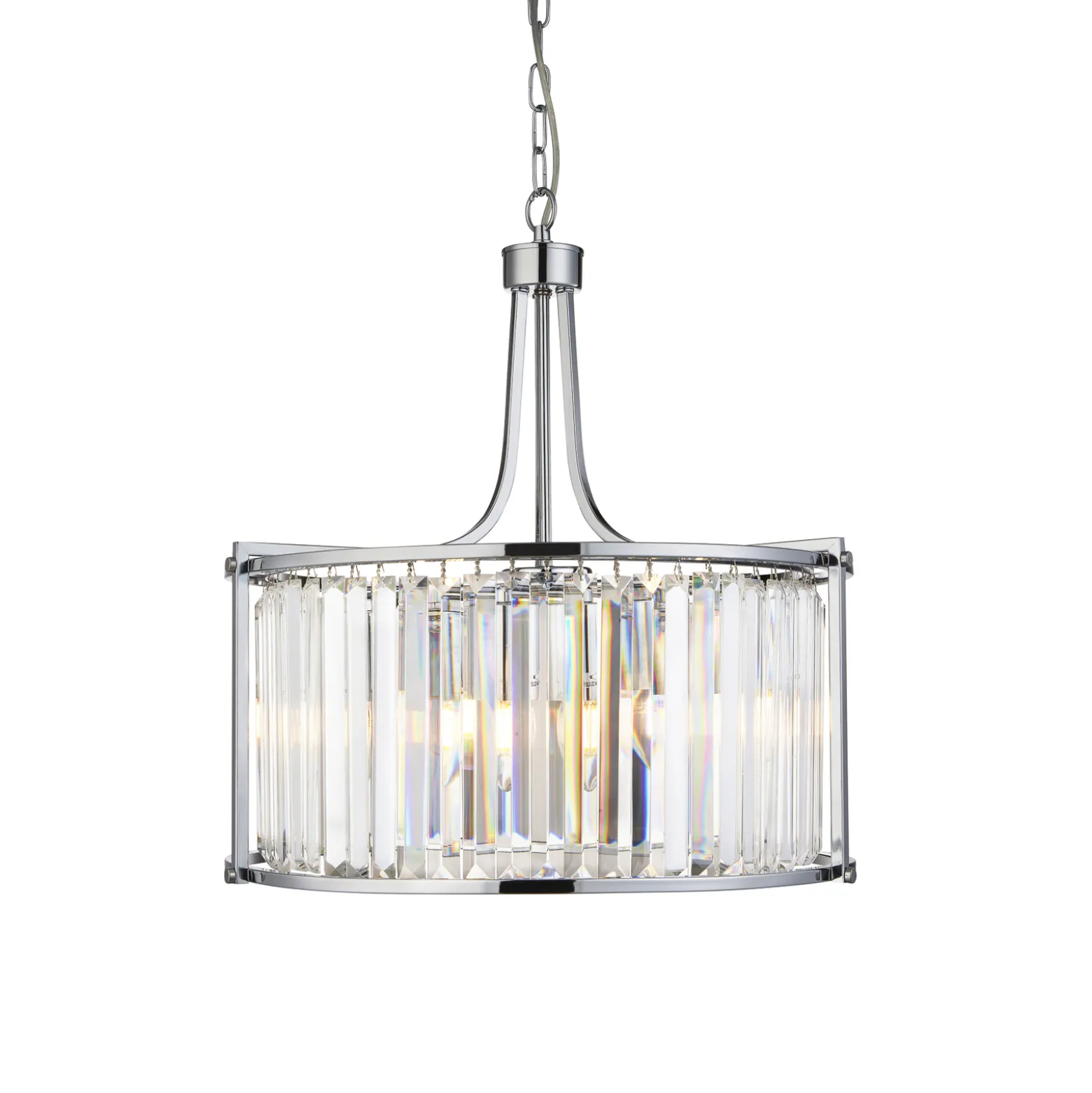 Victoria-riippuvalaisin, krominvärinen, kristallilasi, 50 cm, E27