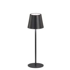Viletto LED ladattava pöytävalaisin, musta, IP54