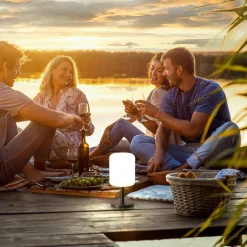 Volterra Pro LED ladattava pöytävalaisin, IP54, RGBW, kaukosäädin