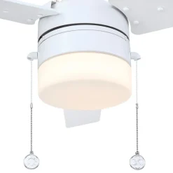 Westinghouse-kattotuuletin valolla 7316640, valkoinen/koivu, IP44