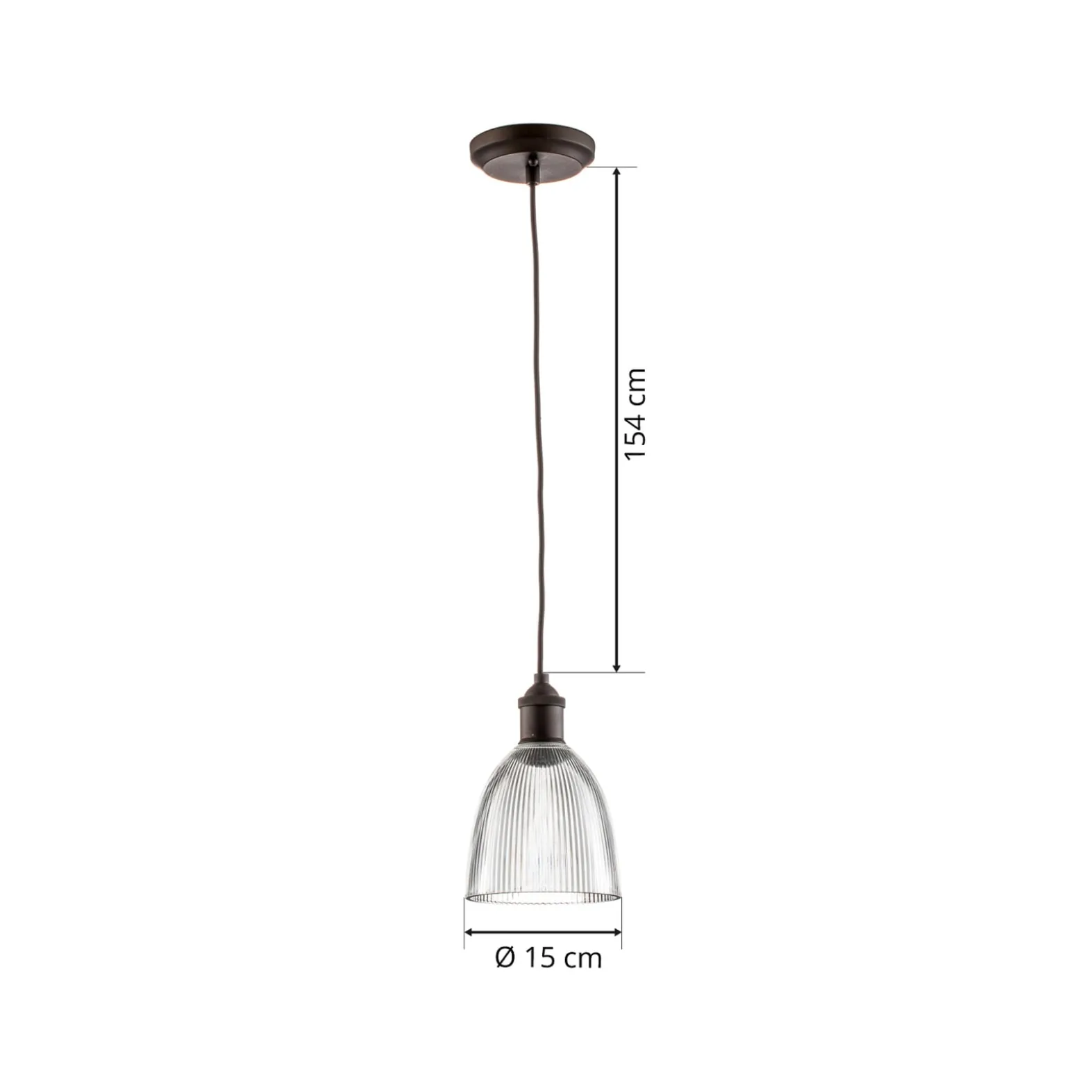 Westinghouse-riippuvalaisin 6338540, kirkas/pronssi, lasi, E27