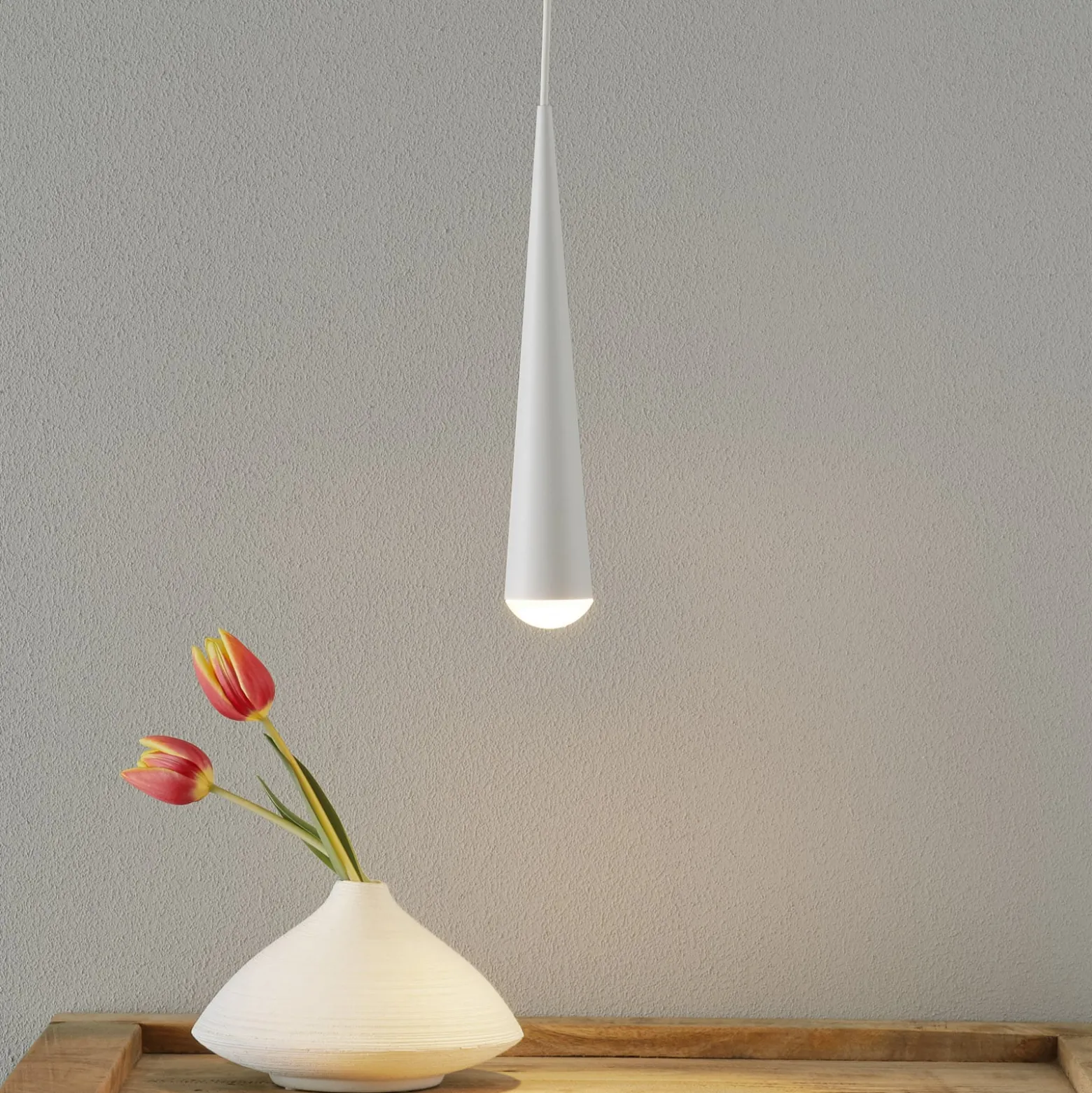 WEVER & DUCRÉ Cone LED-riippuvalaisin valkoinen