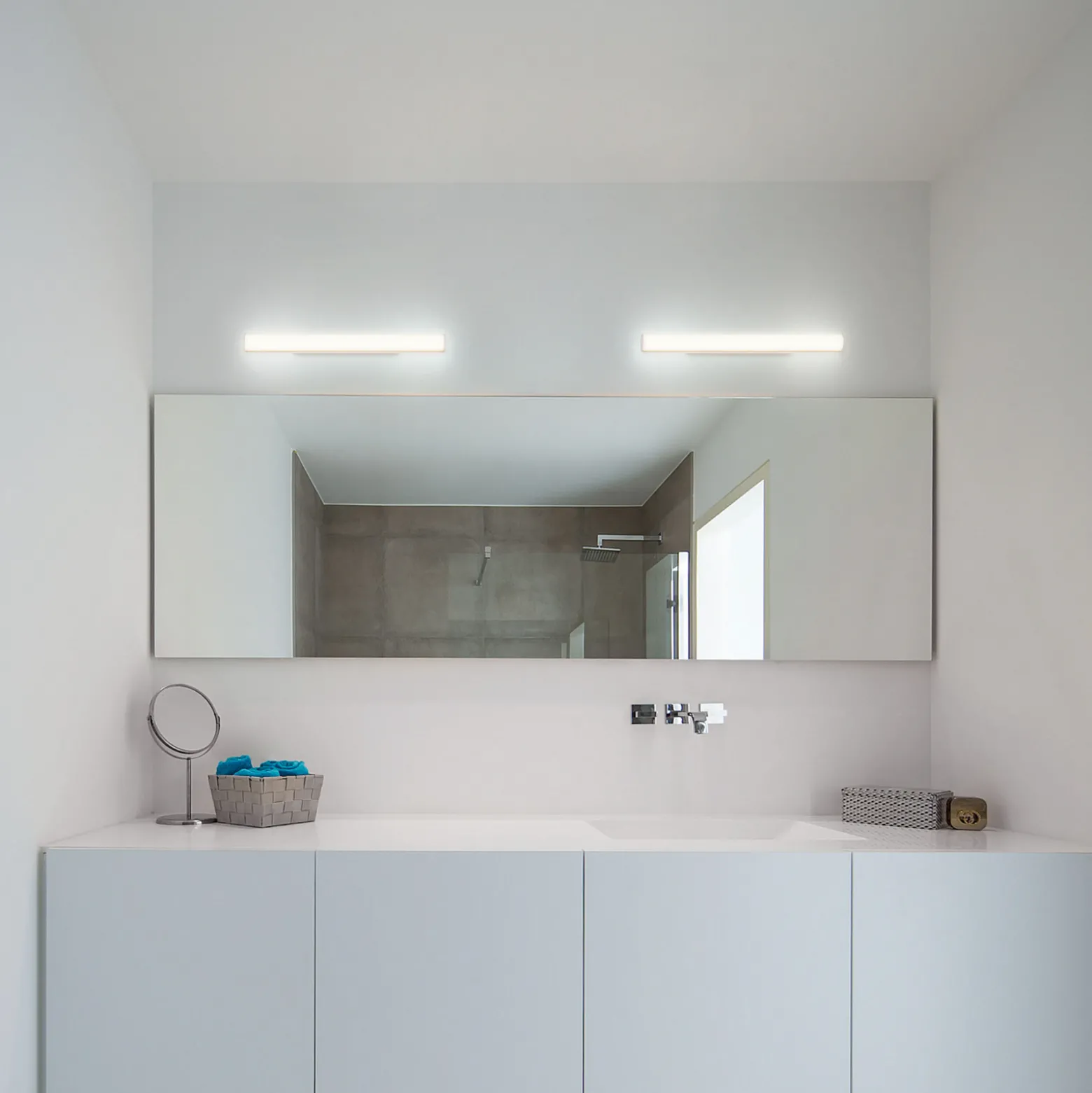 WEVER & DUCRÉ LED-seinävalaisin Mirba 2.0 musta/valkoinen 61 cm IP44